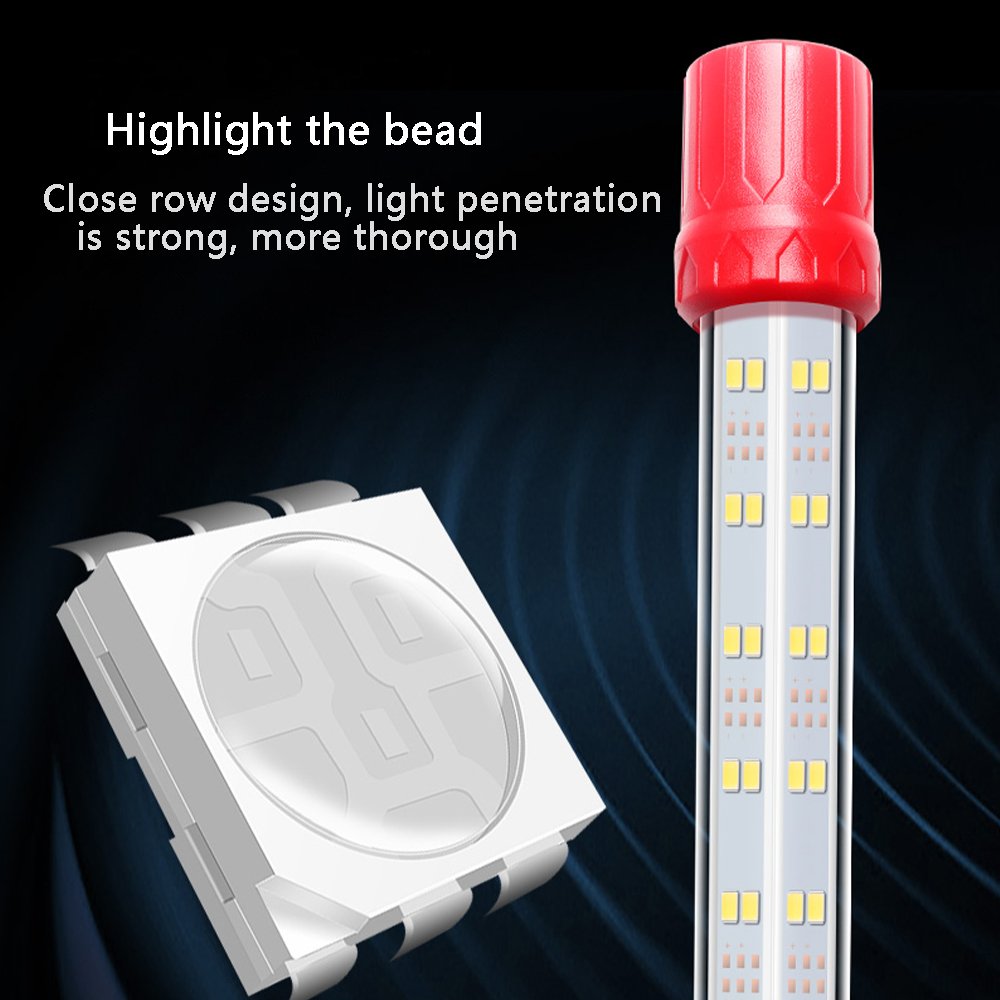 Four rows of aquarium lights LED 13W high bright gold arowana special aquarium wide Angle lighting enhancement tube