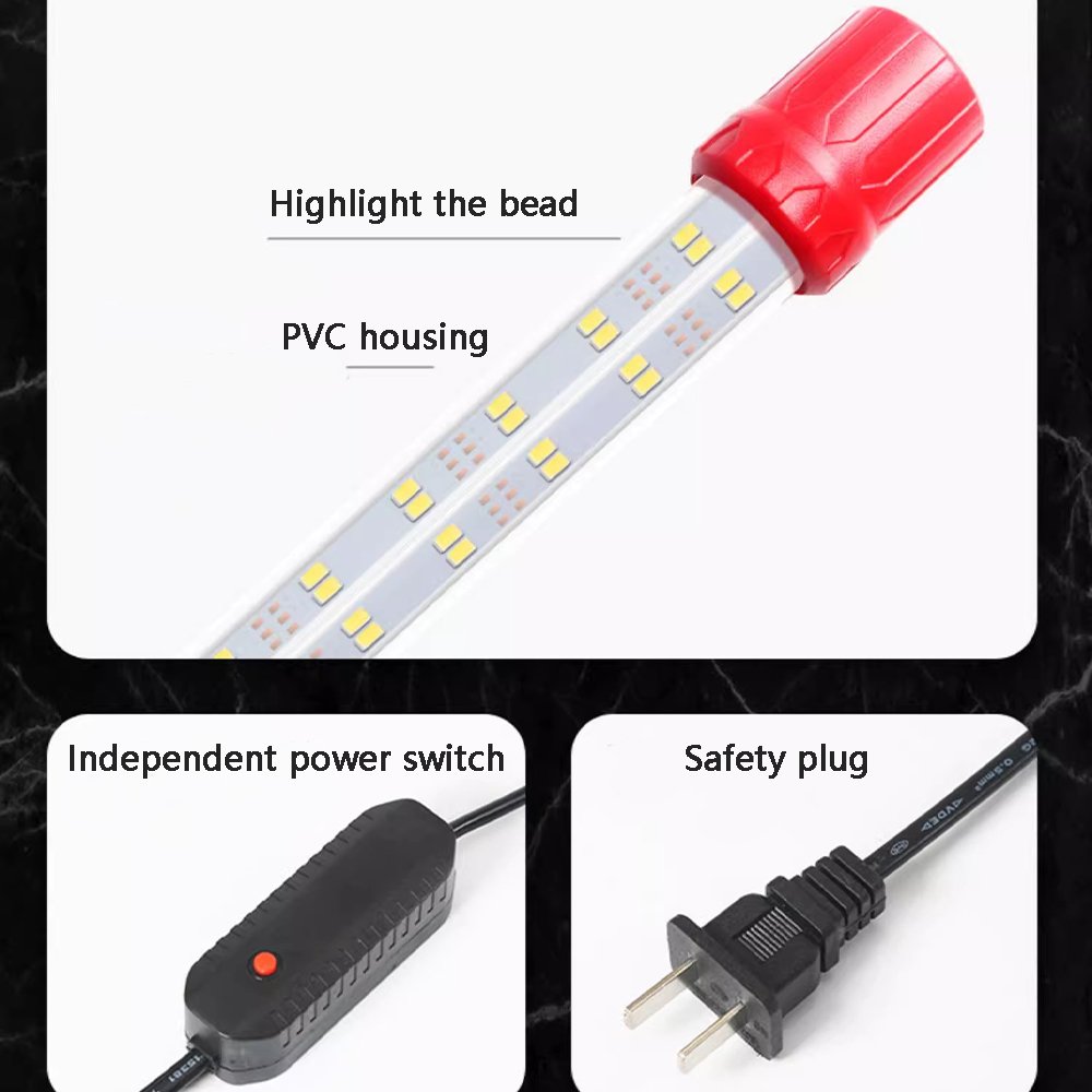 Four rows of aquarium lights LED 13W high bright gold arowana special aquarium wide Angle lighting enhancement tube