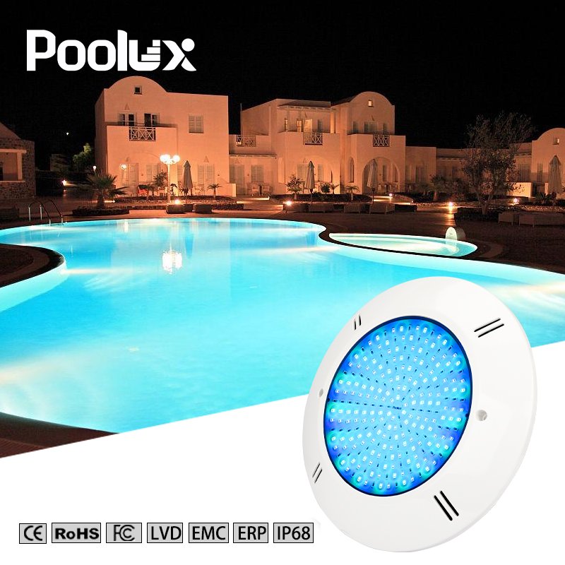 ABS PC Surface Mounted Lamp High Brightness SMD2835 Chip Long Lifespan Waterproof LED Underwater Resin Filled Pool Light