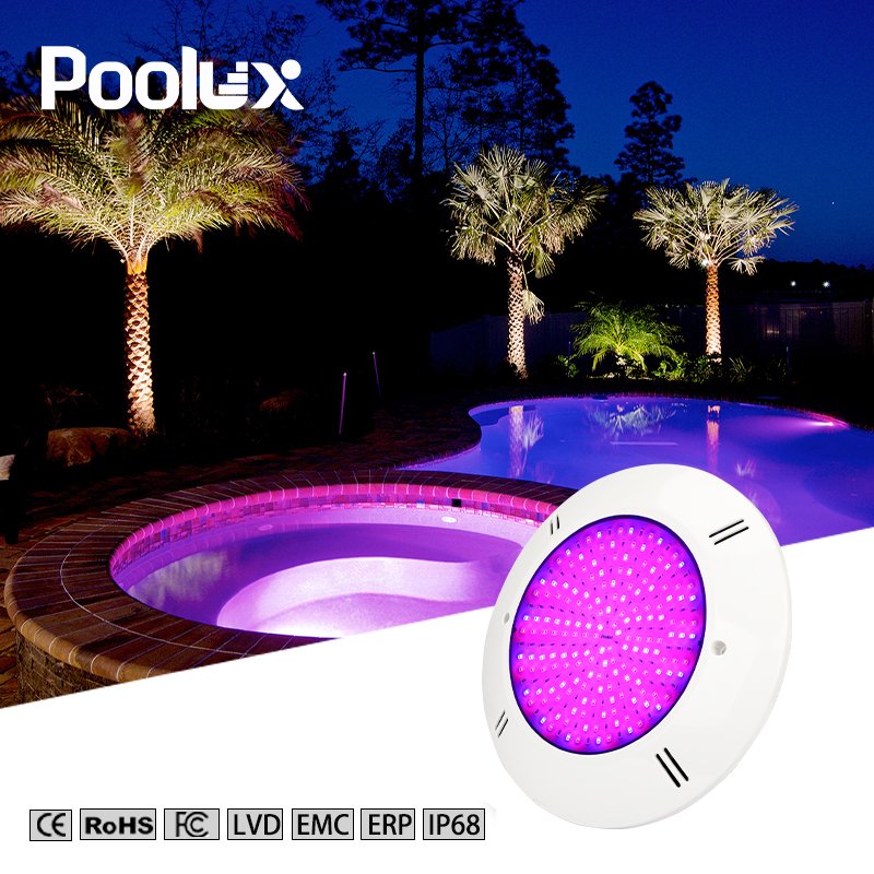 ABS PC Surface Mounted Lamp High Brightness SMD2835 Chip Long Lifespan Waterproof LED Underwater Resin Filled Pool Light