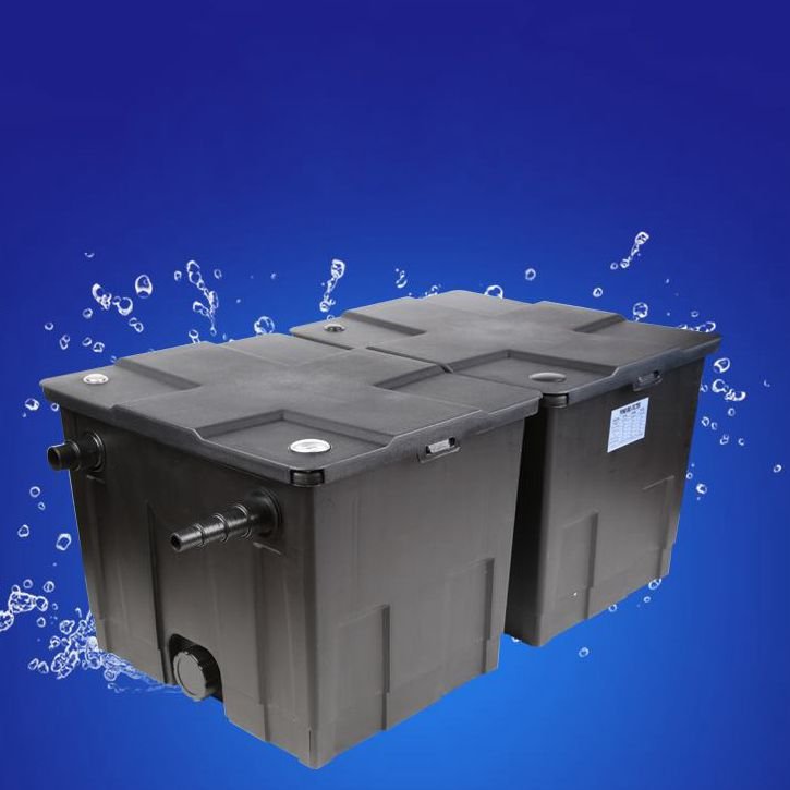 Aquarium Fish Pond Filter System CBF-350C Good Efficient Pond Koi Box Bio Large Filter With Pump UV Lamp