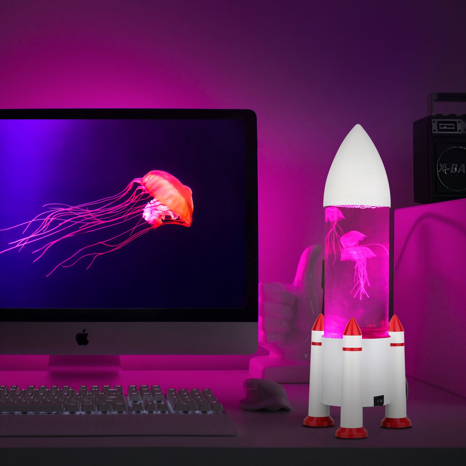 Kids RGB color changing mood aquarium Jelly Fish Led Night Lights LED Fantasy Lamp Jellyfish Lamp