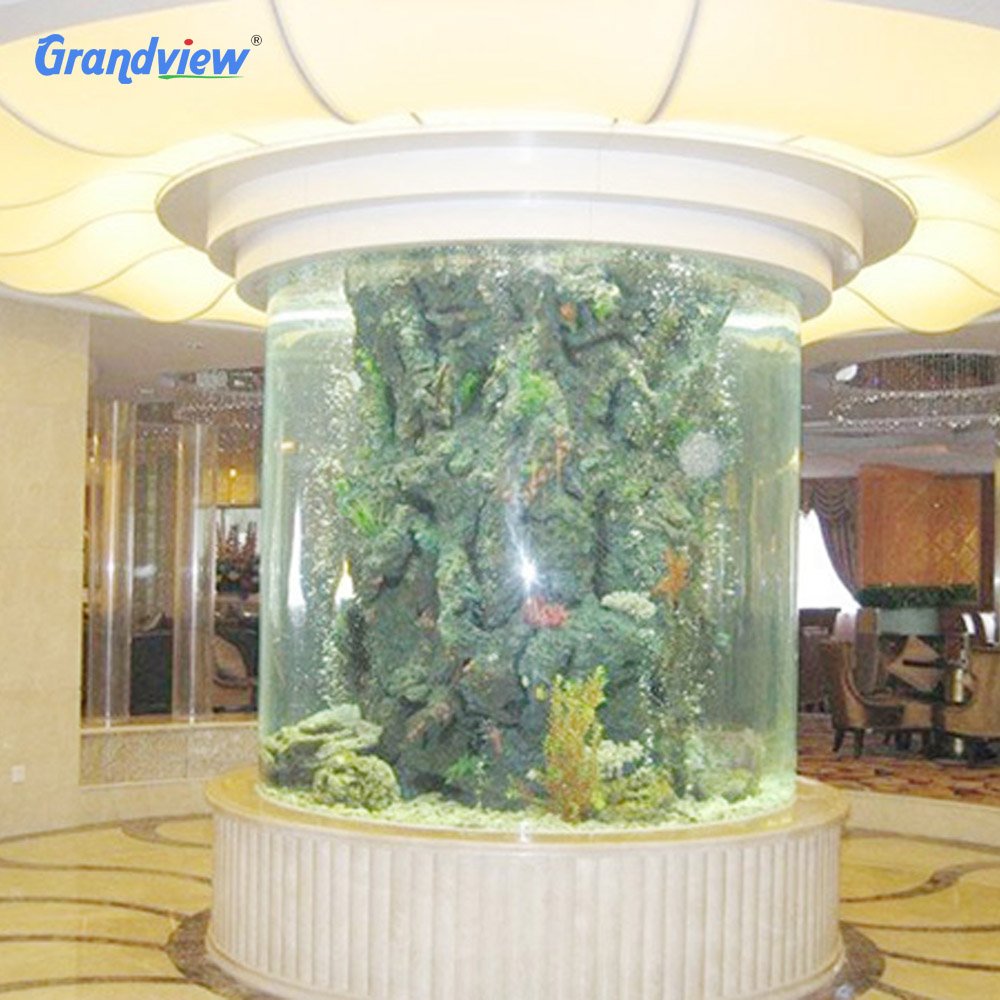 Large Cylindrical Acrylic Aquarium Ideal for Aquarium Fish Tanks and Aquatic Environments.