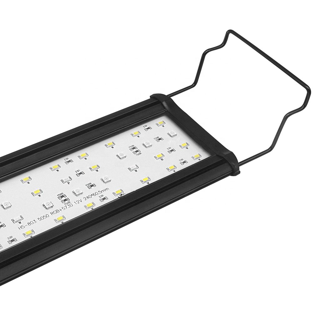 H series UV WRGB LED lamp full spectrum aquarium lights fish tank brackets stand reef coral plant algae smart aquarium light