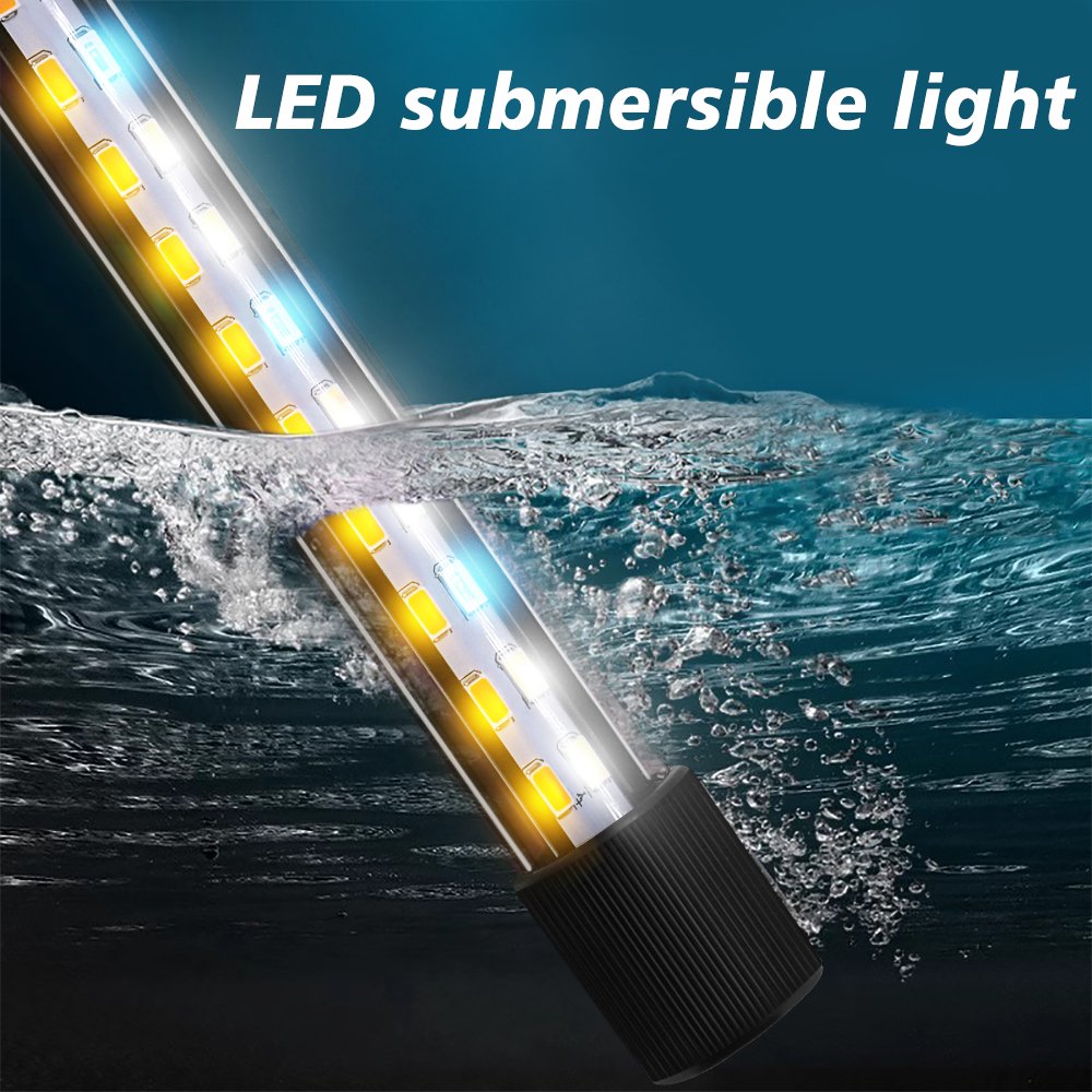 Fish tank led light full spectrum amphibious lighting plant tank adjust color submersible waterproof aquarium led light