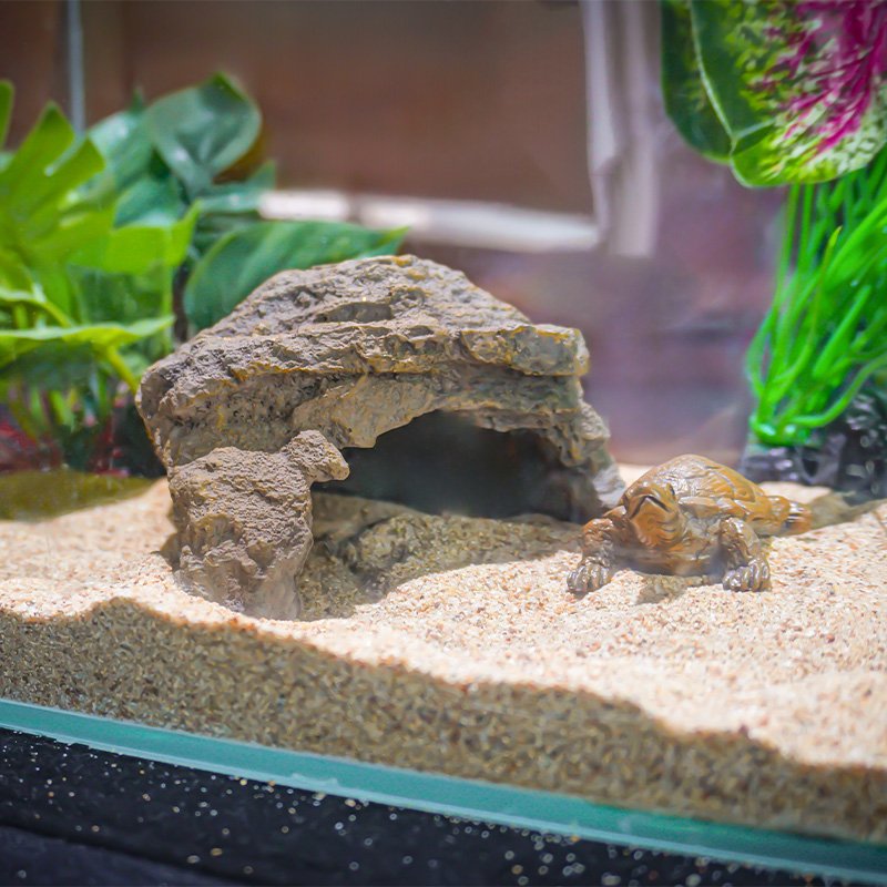 New arrival Reptile pet resting rock simulation light gray rock turtle basking platform Reptile pet Accessories Decoration