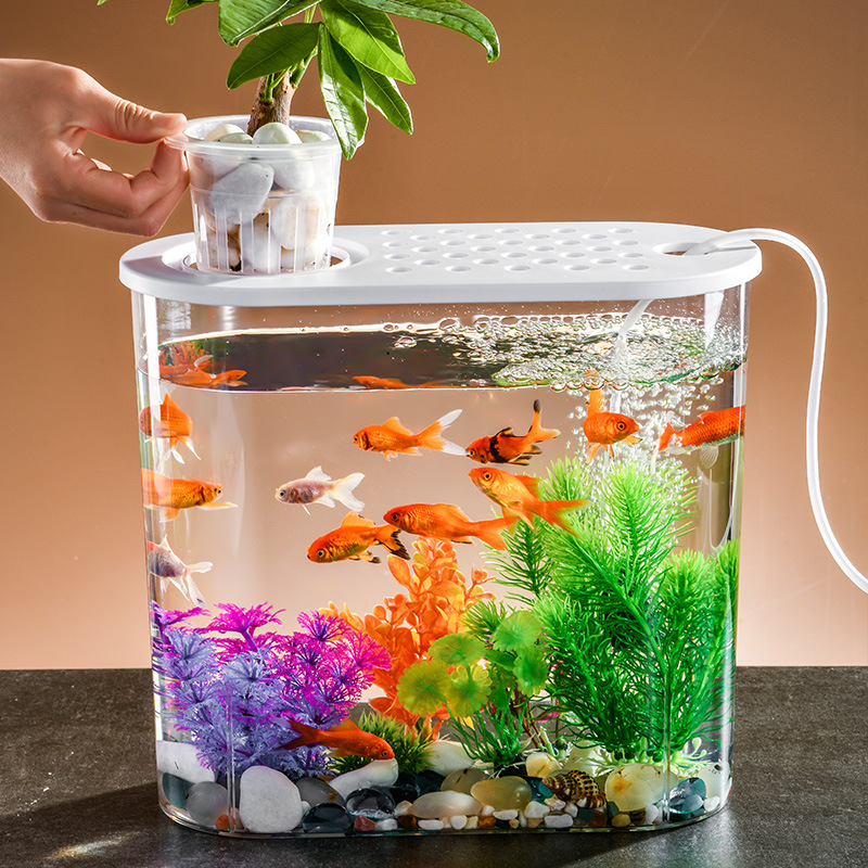 creative pp kit fish tank acrylic european style fish tank salt water aquarium fish tank full set
