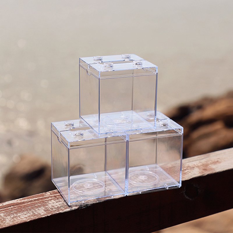 Relaxlines Mini Aquarium Box Table Decoration Small Multifunctional Led Lighting Aquarium Acrylic Fish Tank