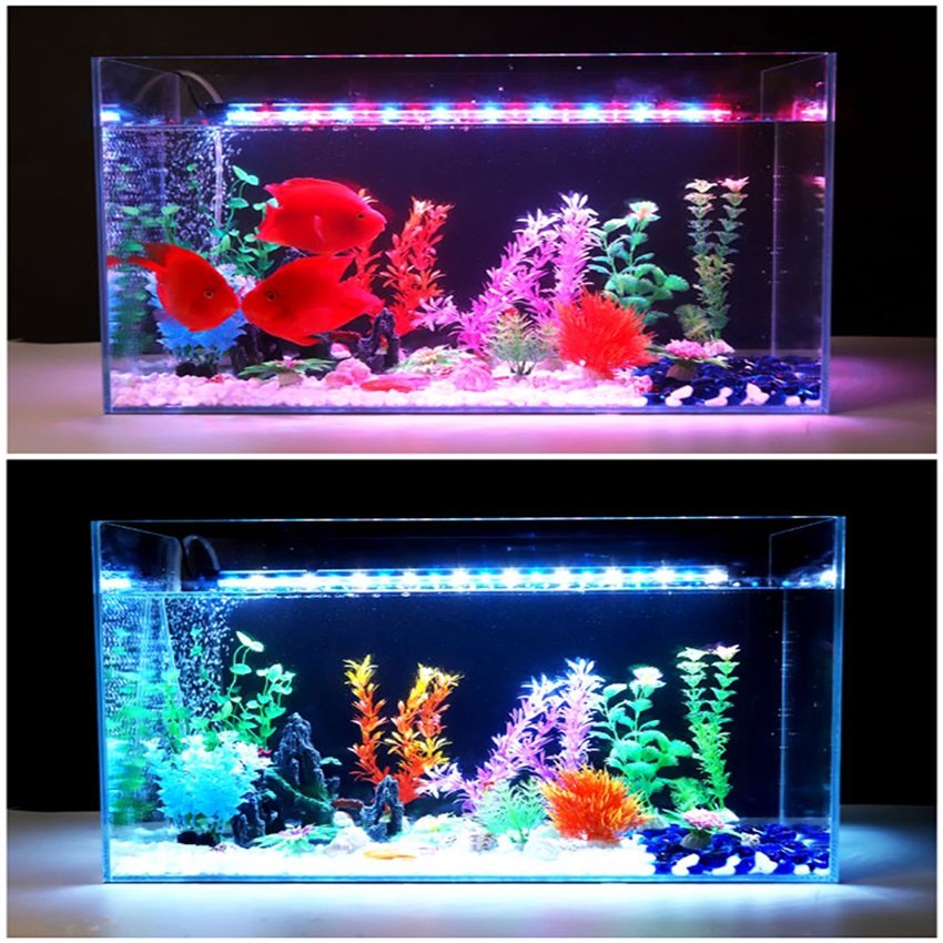 52CM 12W LED Aquarium lamp waterproof IP67 LED lights aquarium tank lamps decorative fish tank submarine lights RGB color