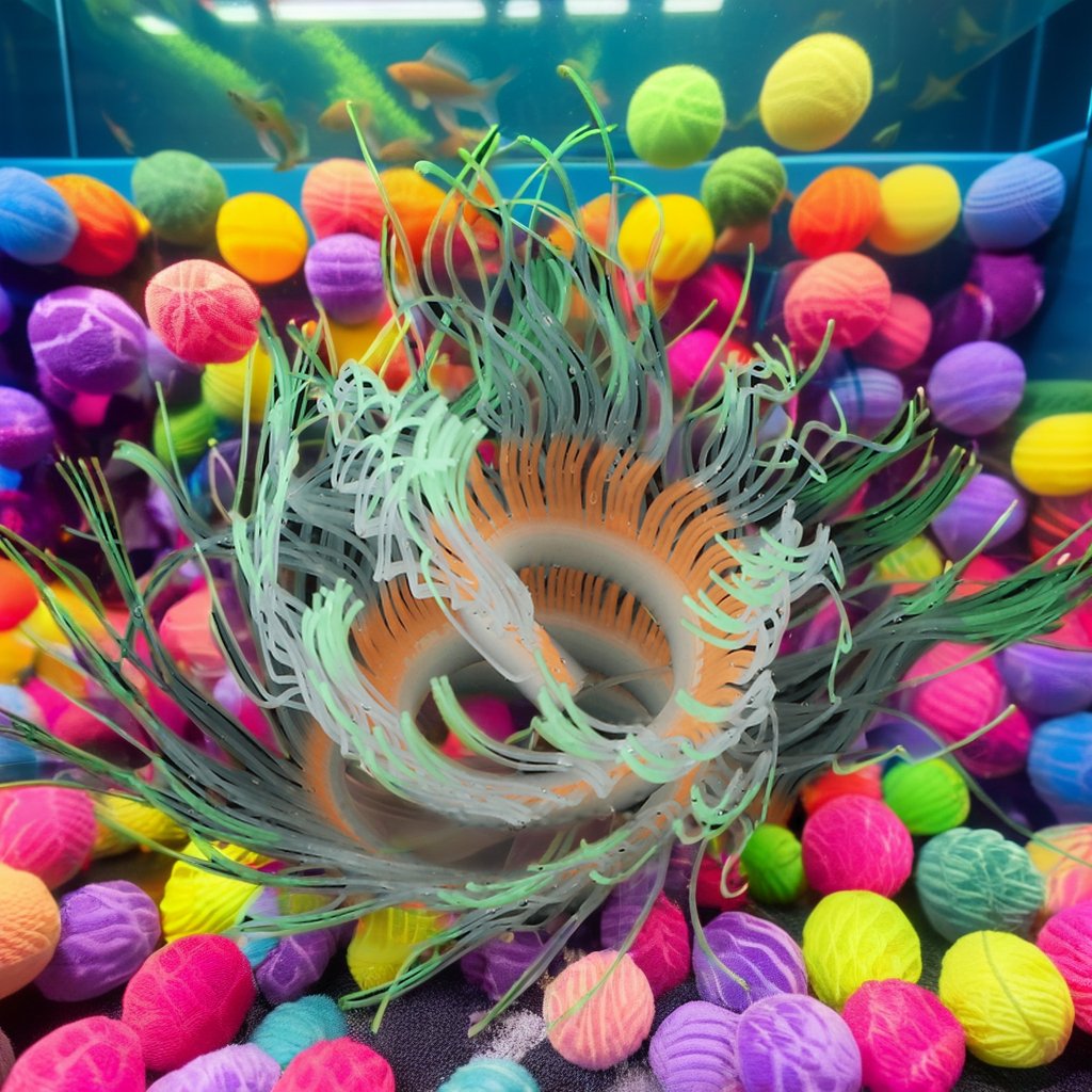 Betta fish toy is made of simulated coral in the water to simulate the environment is made of environmentally friendly silicone