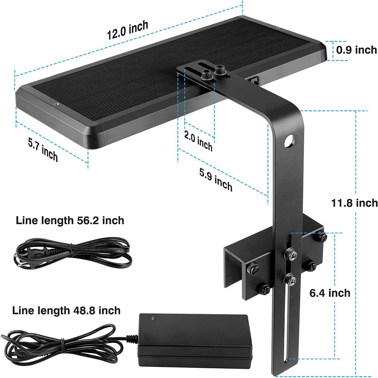 40W Smart led Aquarium Light with App Control RGB Full Spectrum with 24/7 Lighting Cycle 8 timer programmable clip on