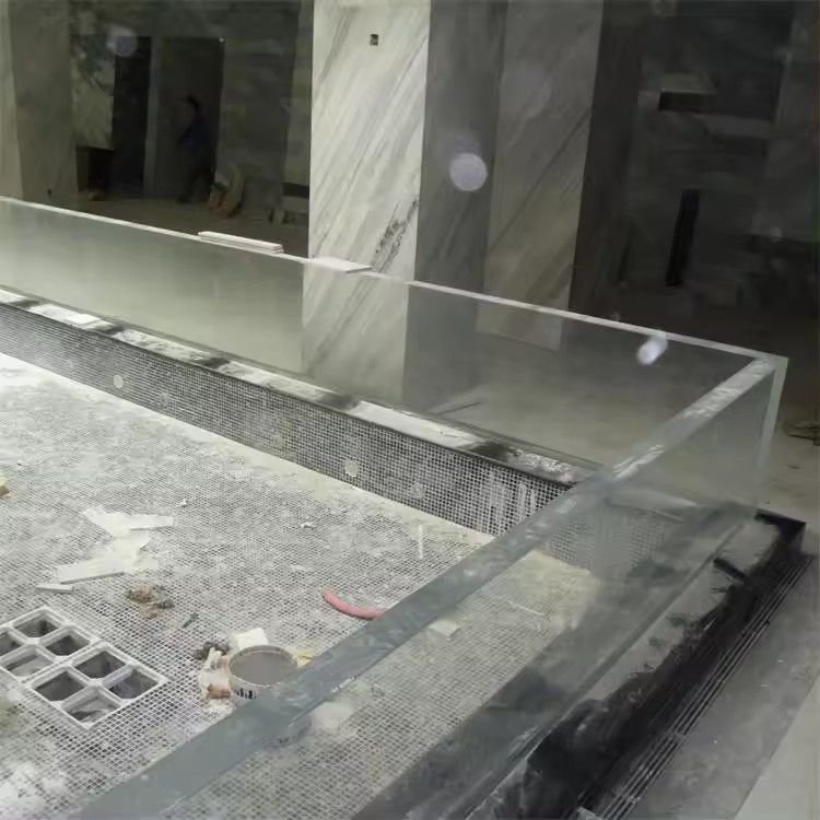 XIN XUNLIN Thick Acrylic Panel Outdoor Swimming Pool Hotel Resort Manufacturer UV Resistant 40mm Customized Transparent 20 Yrs
