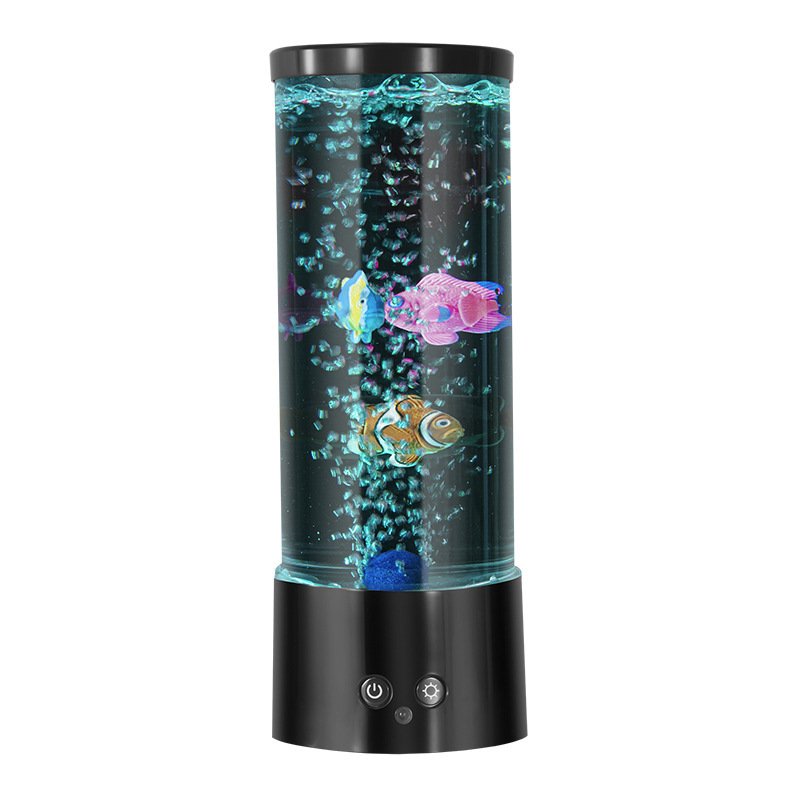 Hot Selling USB Plug-in Night Light Bubble Fish Lava Lamp Aquarium Fish Lamp