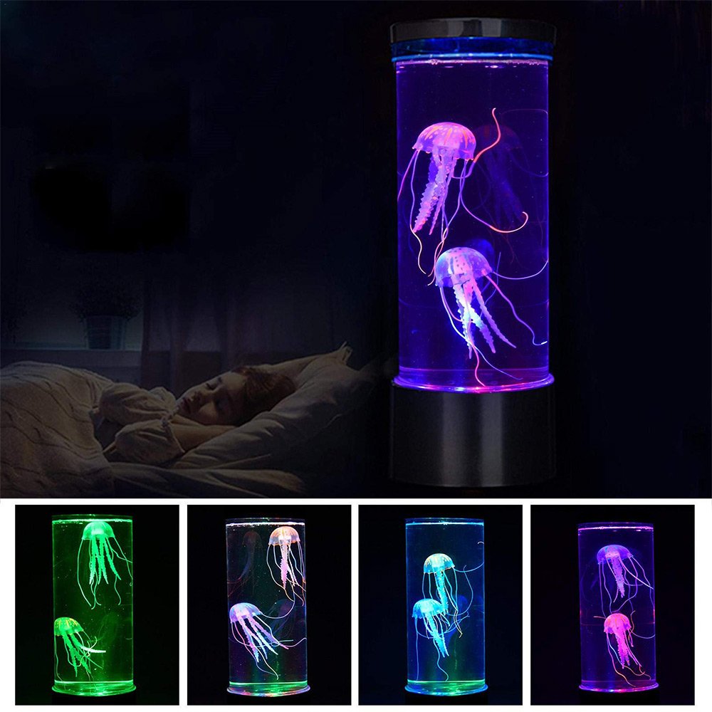 7 Color Changing Electric Round Jelly fish Aquarium Lava Lamp,Custom Fantasy Jellyfish Lamp