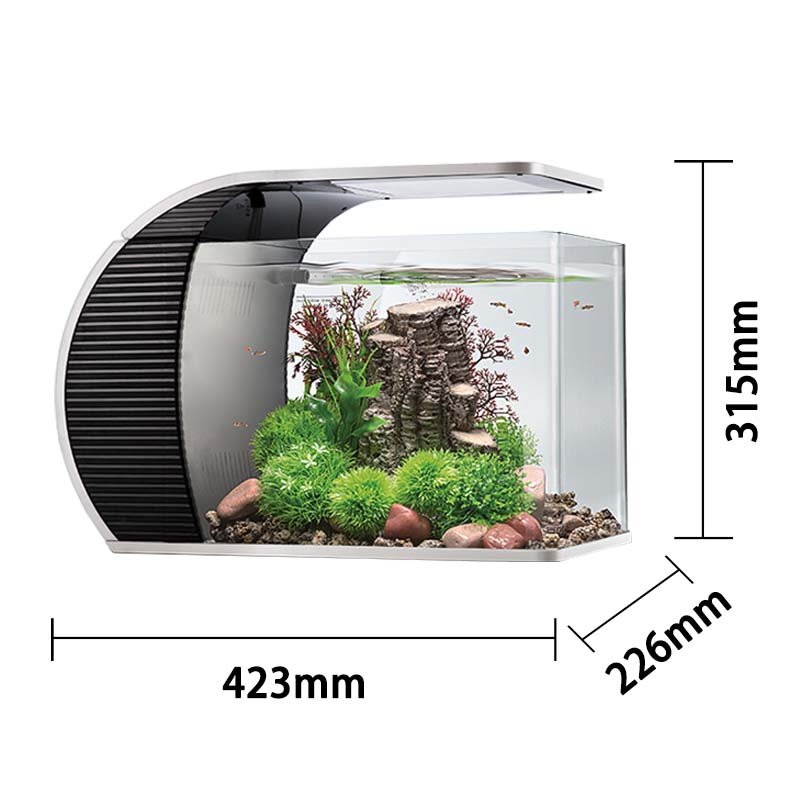 Manufacturer Top Market Small Aquarium Fish Tank Arc-Glass High Quality Mini Fishes Home All Accessories Water Usage Box