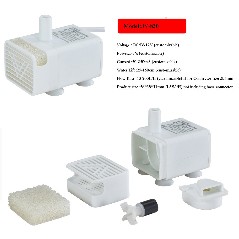 Pet Cat Water Fountain Pump small Pet Water Dispenser Motor USB 5 volt Mini Pompasi evcil hayvan otomatik su sebili motor Hsbao
