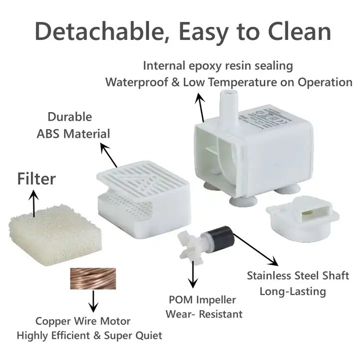 Pet Cat Water Fountain Pump small Pet Water Dispenser Motor USB 5 volt Mini Pompasi evcil hayvan otomatik su sebili motor Hsbao