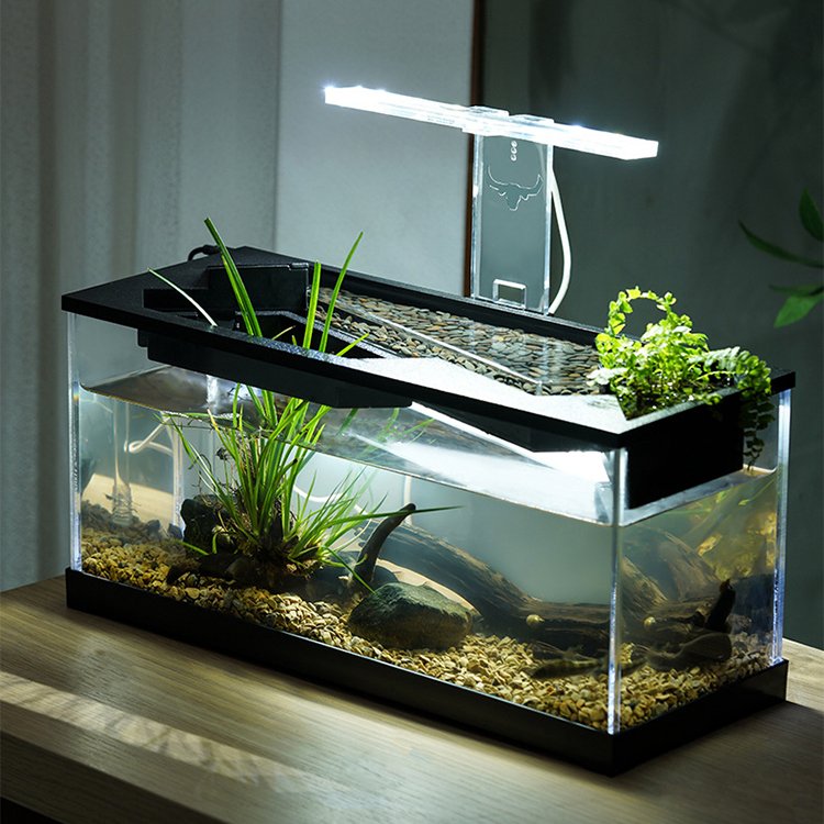 Relaxlines multi-functional fish tank desktop home acrylic aquarium fish tank with water pump and light