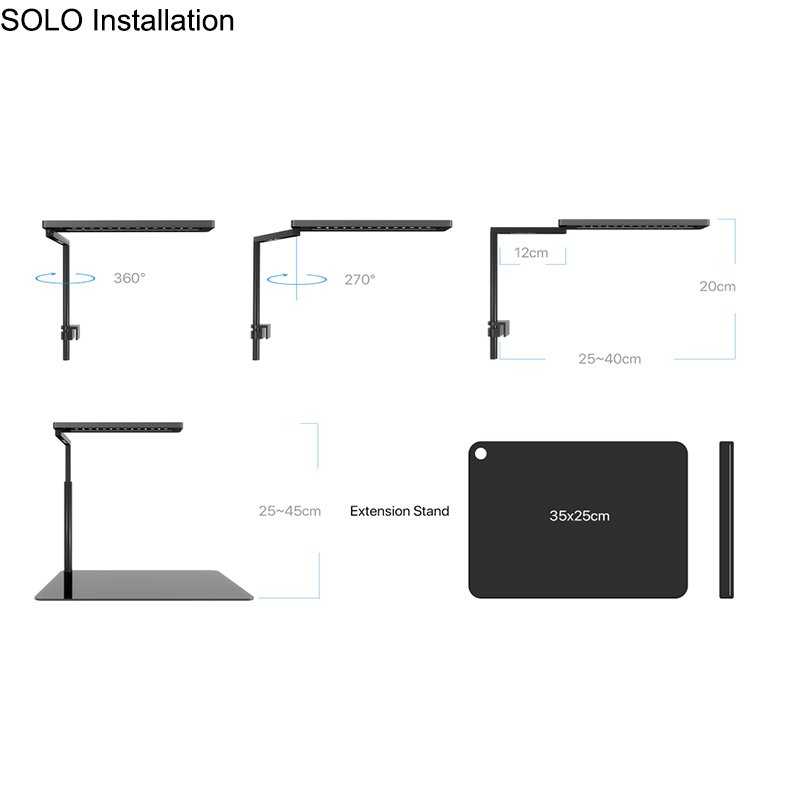 MicMol SOLO 20W Nano Aquarium Light Full Spectrum With App Control for Freshwater Marine Tank