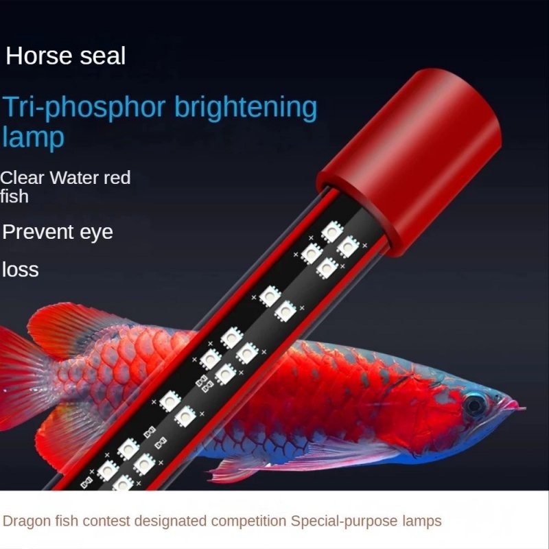 52/72/92/112/142CM Mayin Brand Red Arowana Brightening Lamp IP68 Waterproof Magic Light Dragon Fish Tank LED Aquarium Light