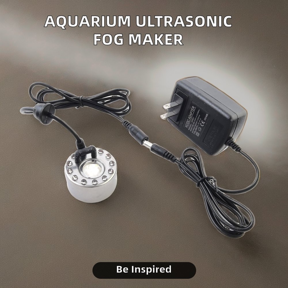 Hot Sale 12-Colorful LED Lights Ultrasonic Fog Maker Lar Volume Rockery Fish Tank Landscape Fountain Hotels Aromatherapy