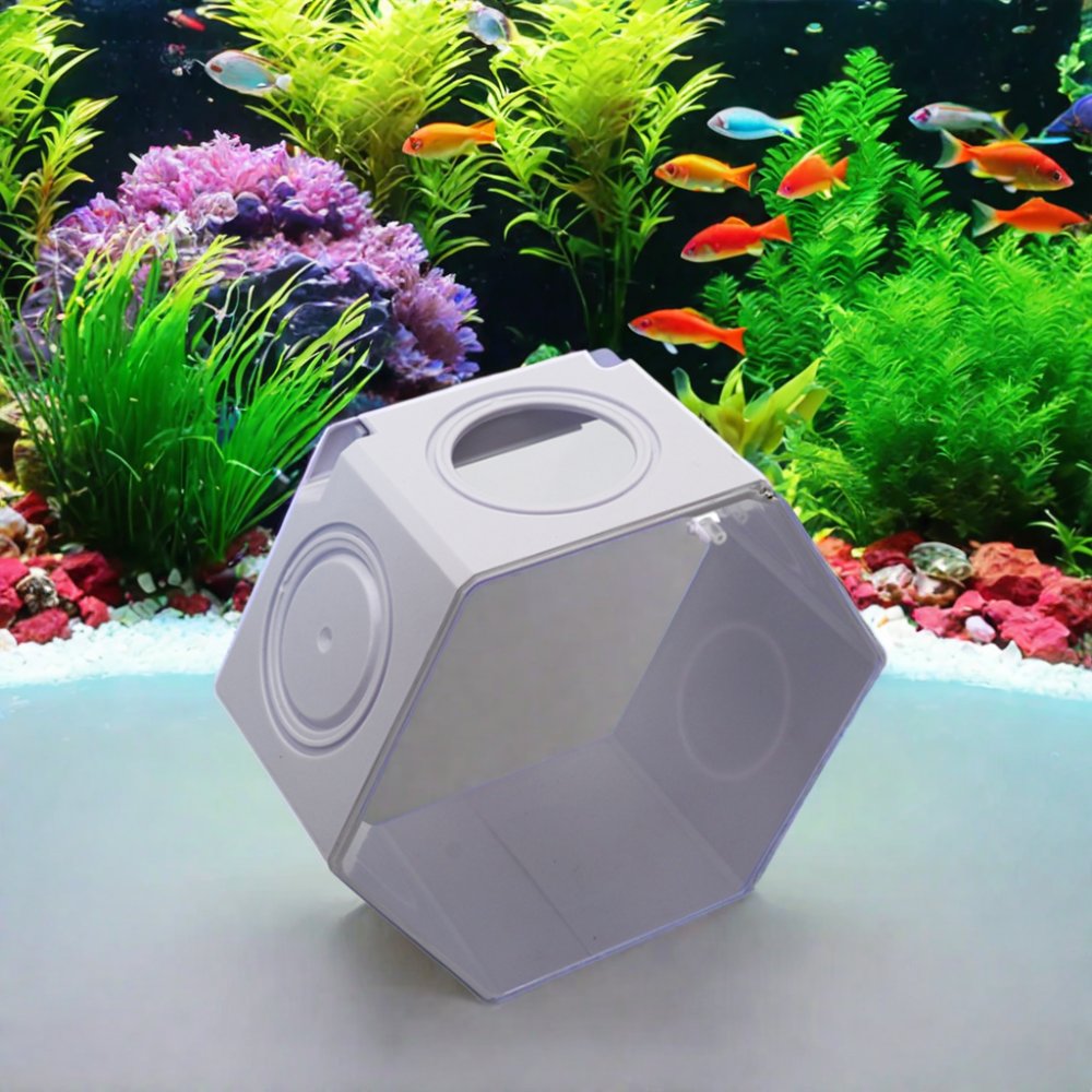 wholesales custom High Transparency ABS Plastic Hexagonal Fish Tank Goldfish Tank with Lid Aquarium
