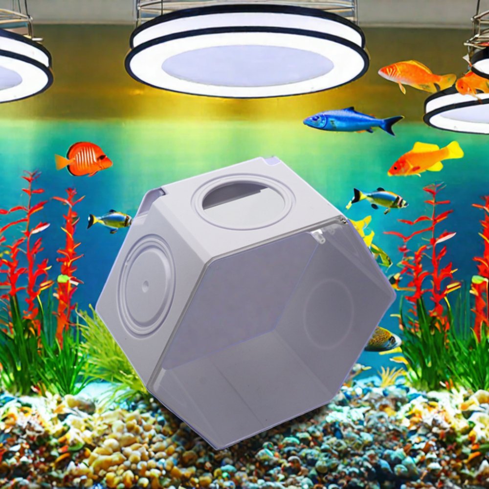 wholesales custom High Transparency ABS Plastic Hexagonal Fish Tank Goldfish Tank with Lid Aquarium