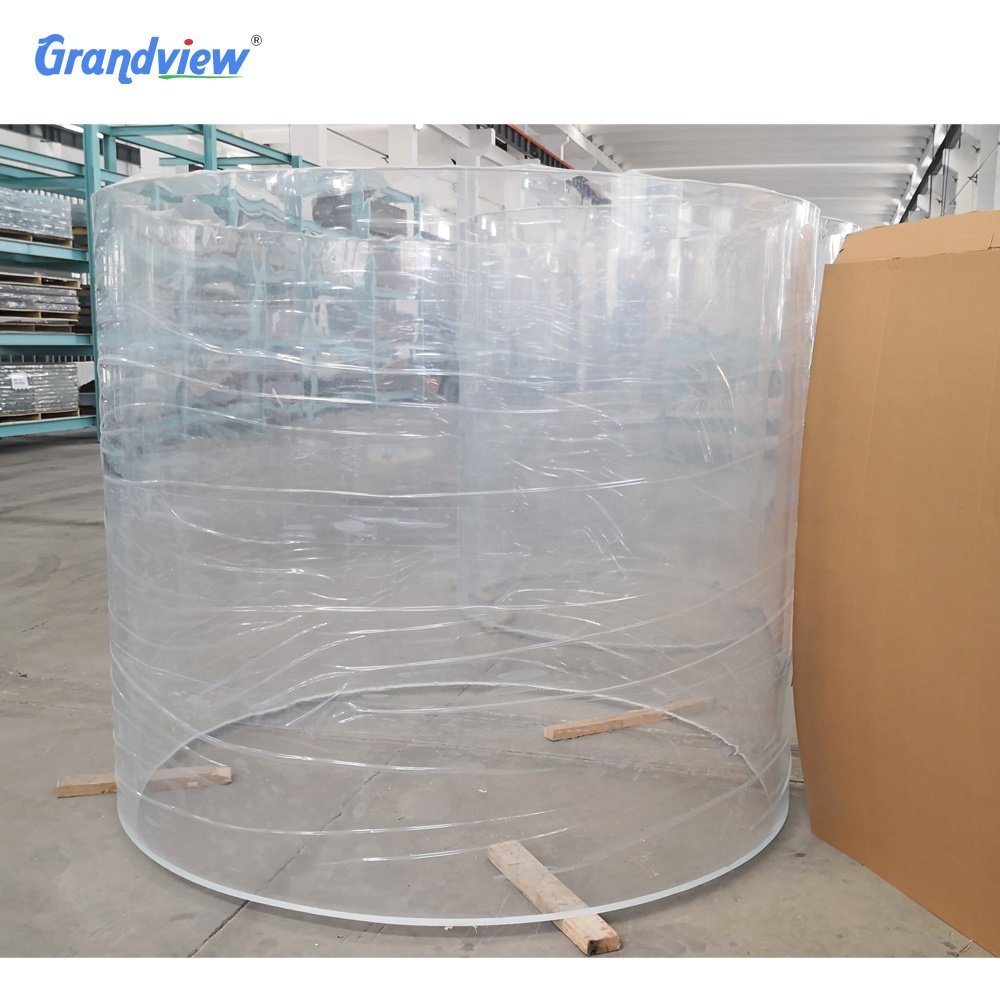 Grandview Wholesale Custom Size Acrylic Tank 400mm Diameter Acrylic Tube