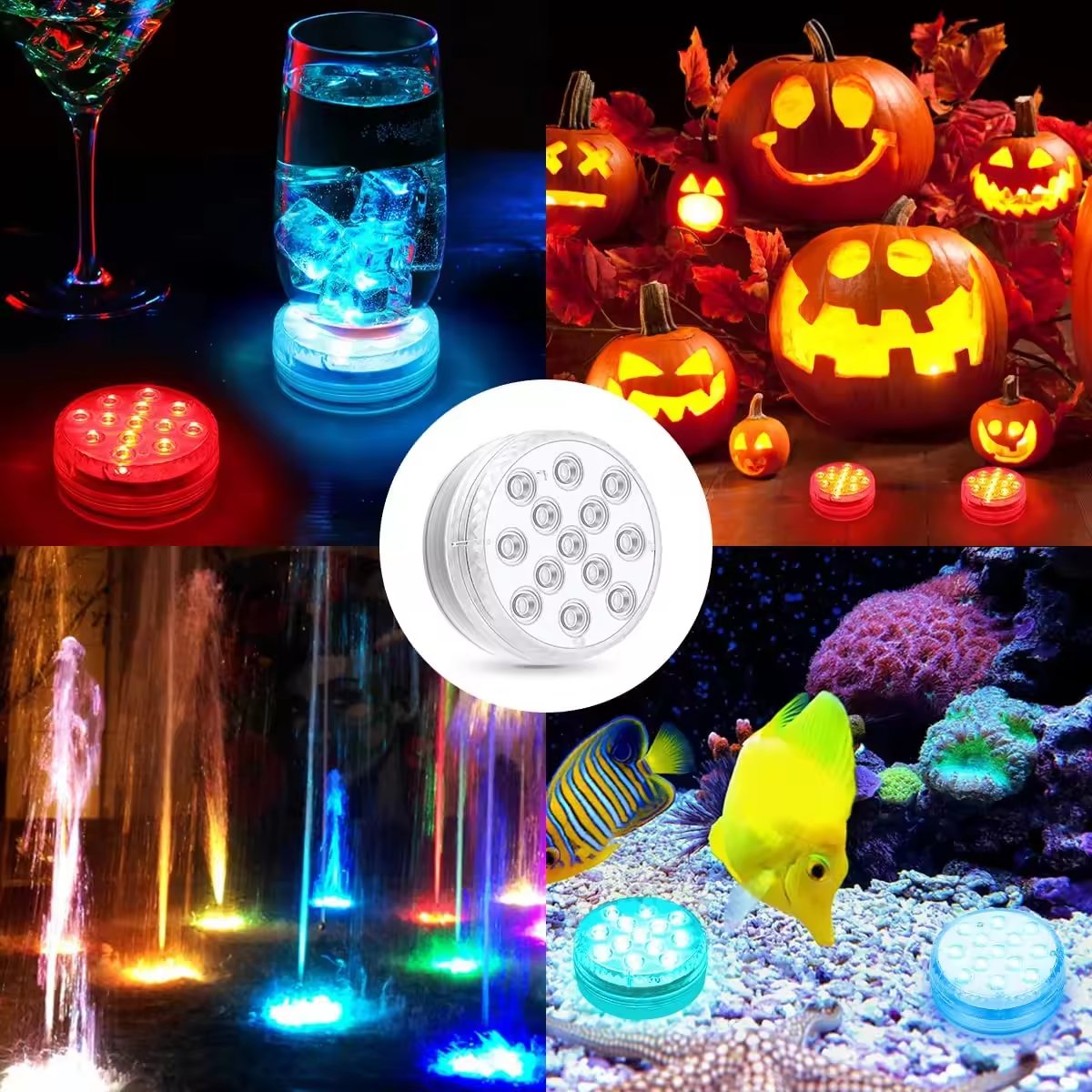 OEM Underwater LED Lights IP68 Submersible Waterproof LED Pool Light Remote RGB Colorful Underwater Swimming LED Pool Light