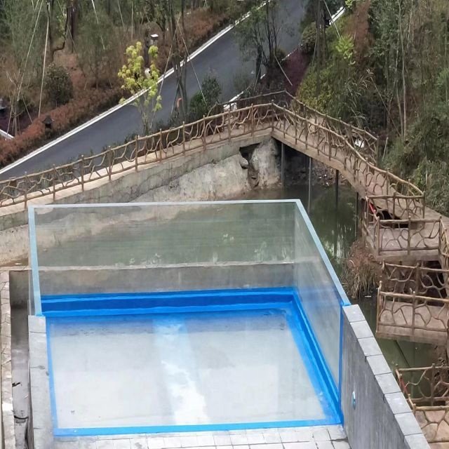 Customized Cut and Moulded Large Acrylic Outdoor Pool Panels for Acrylic Swimming Pools