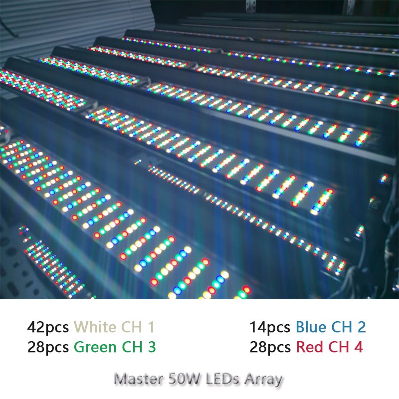 Master 80W Shade Cover APP Control Planted Aquarium Light Wrgb LED for Aquascaping Grow Lights Full Spectrum led