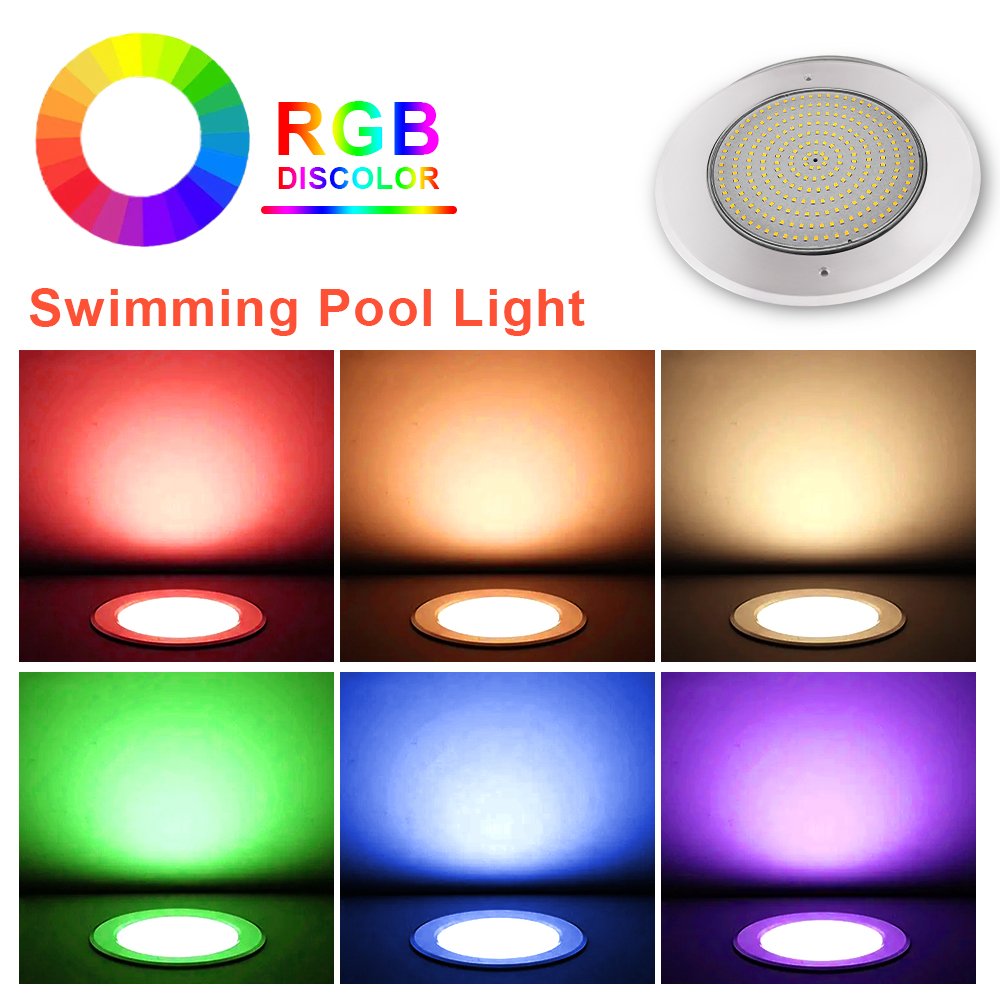 Led Swimming Pool Light Underwater Light Rgb IP68 Ultra Thin Stainless Steel Ac12v Par56 Underwater Resin 80 Pool Bomb Ip65 2500