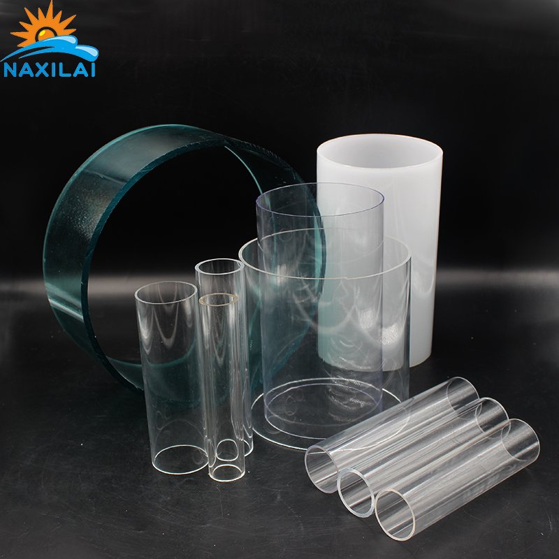 Naxilai Wholesale Tube Led Light Acrylic Cylinder Plexi glass Tube Acrylic Clear Cylinder with Flange