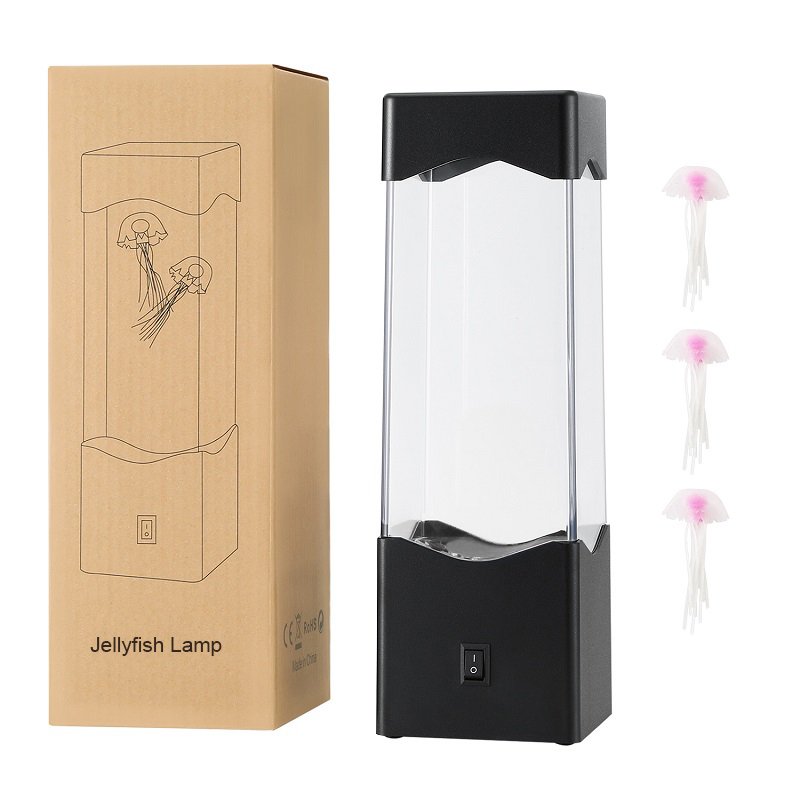 Portable Novelty Decor LED Bedside Night Light Aquarium Jellyfish Lamp Color