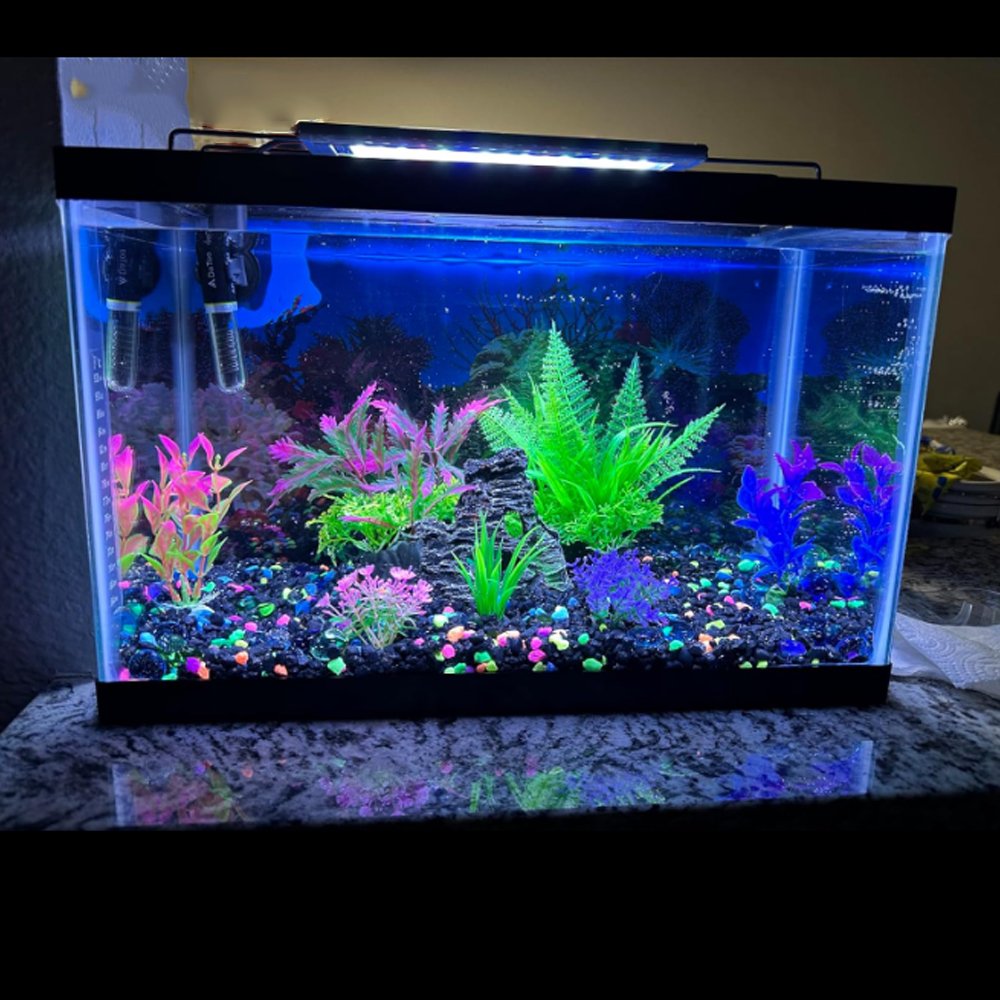 16-24 inch Fish Tank Light Aquarium Plant Light with Adjustable Extendable Brackets full spectrum aquarium light 6000K