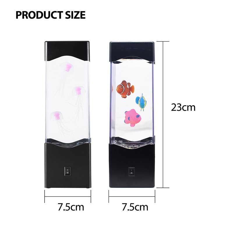 Novelty Mood Night Light Aquarium LED Lava Jelly Fish Jellyfish Lamp Table Portable USB Color Changing Wholesale Fantasy New OEM