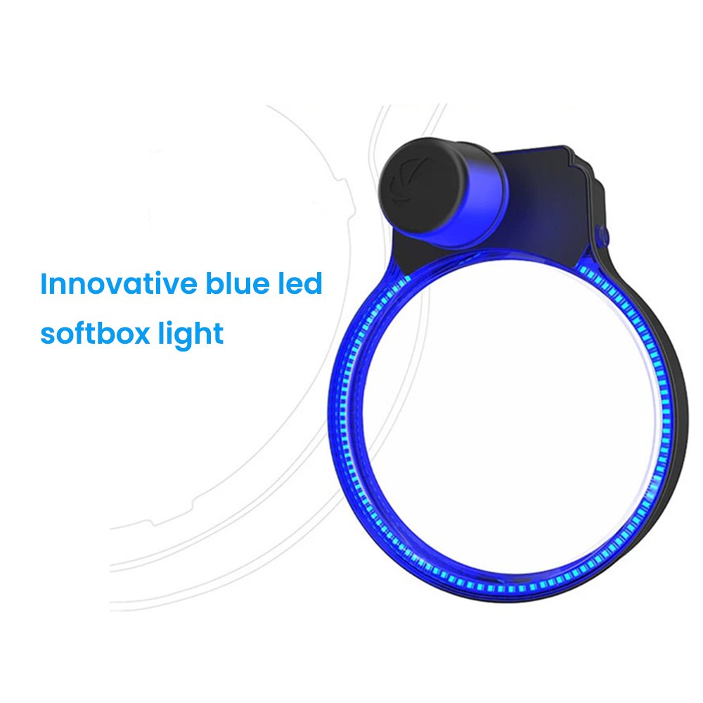 Aquarium Fish Tank Coral View 3x Magnification Magnetic Blue LED Softbox Light Pastel Reef Magnifier with Snap-on Filter Lenses