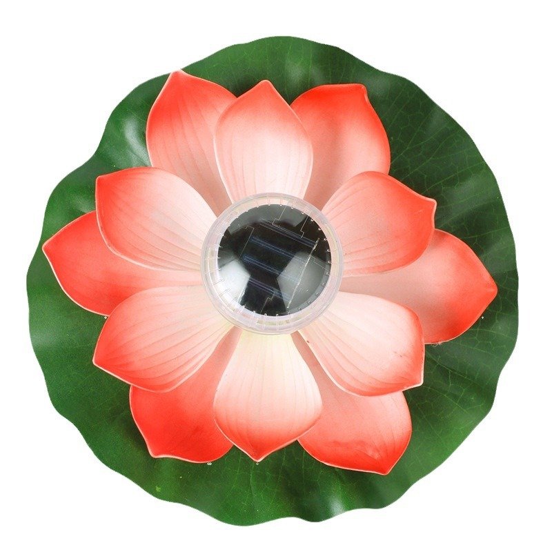 Outdoor fish pond landscape viewing fish pond Lotus decorative lights solar energy lotus lamp wishing lamp