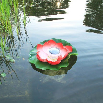 Outdoor fish pond landscape viewing fish pond Lotus decorative lights solar energy lotus lamp wishing lamp
