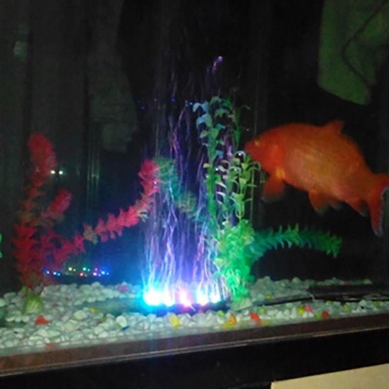 Waterproof Aquarium Lighting Submersible Led Bubble Air Light Colorful Aquarium Decoration Fish Tank Bubbler Lamp
