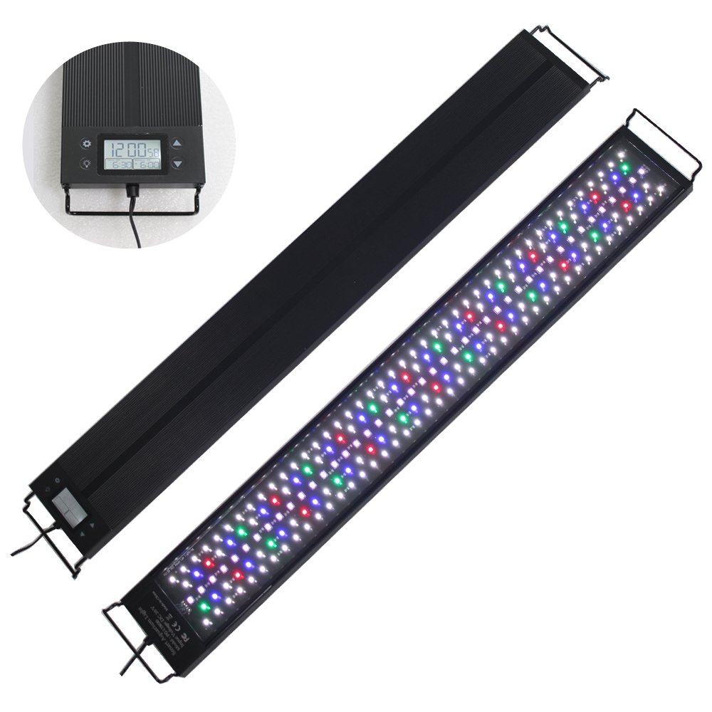 LED Aquarium Light Multi-Color Full Spectrum 30-110cm Super Slim Fish Tanks Accessories Aquatic Plant Marine Grow Lighting Lamp