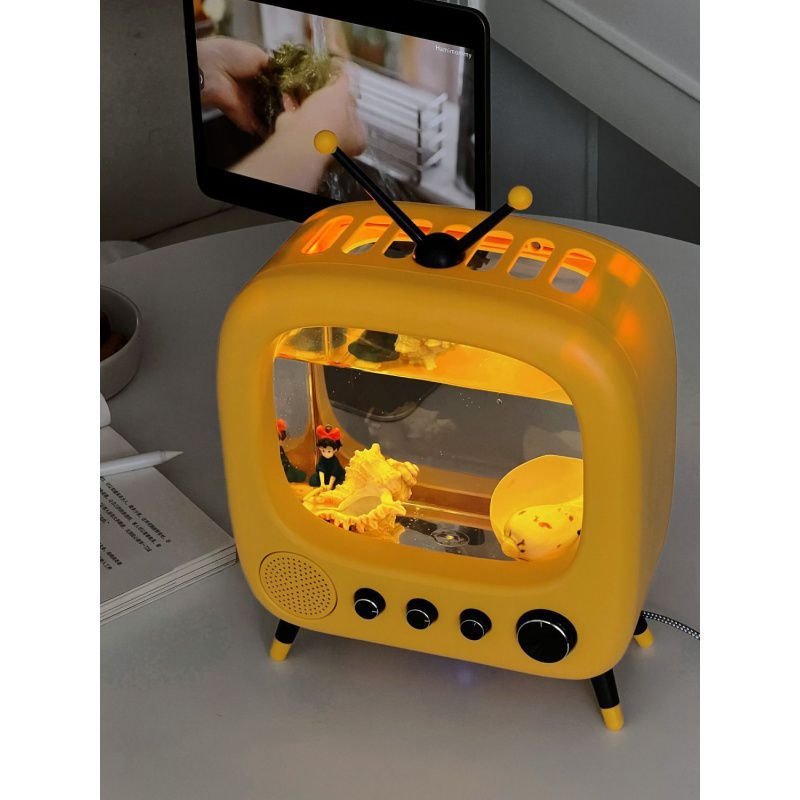 USB TV Design Desktop Aquarium Fish Tank Mini Fish Tank Small Desktop Aquarium With Oxygen Lighting Constant-temperat