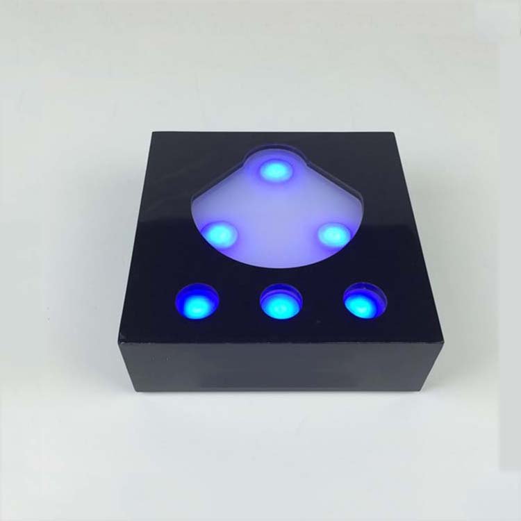 Customized Unique Single Acrylic Glorifier Display Stand Base LED Light Wine Bottle Holder