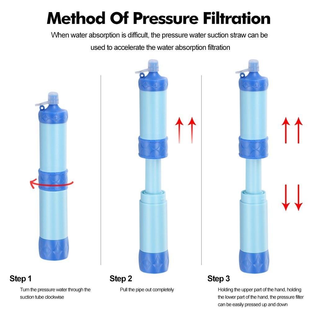 Portable UF Mini Water Purifier Straw Portable Water Filter Straw for Outdoor Hiking water filter pump