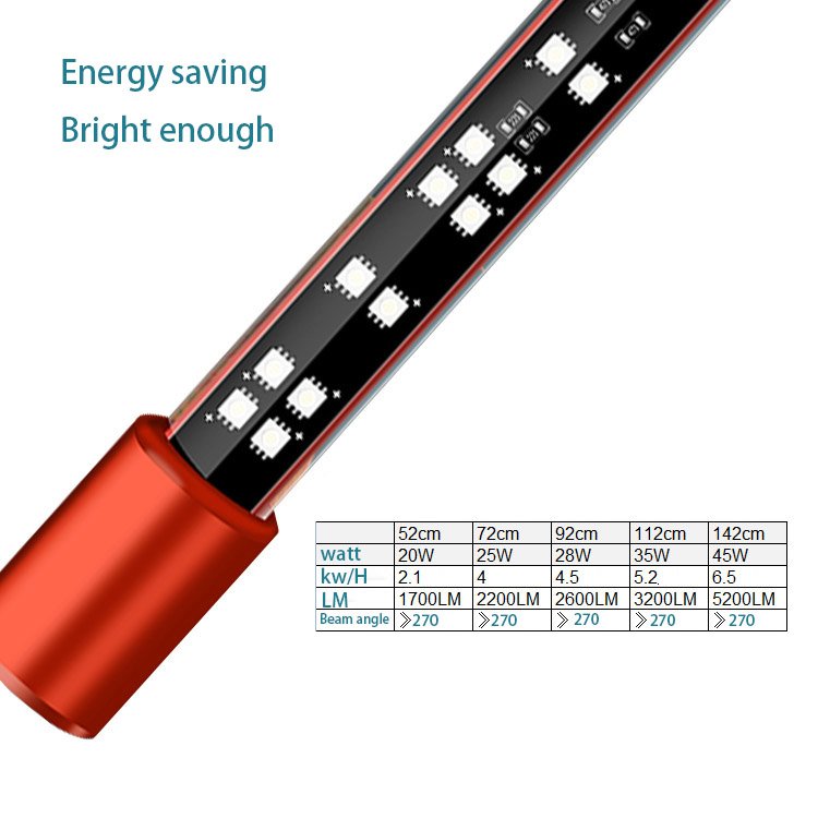 hot sell 240 degree IP67 Waterproof Aquarium Fish Tank Submersible LED dragon fish Light Red fish light White and Blue