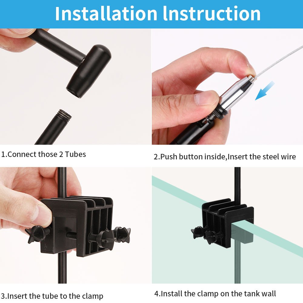 High Quality Fish Tank Light With Hanging Stand 3 Model Lighting Aquarium Lights For Aquatic Algae Coral Aqauriums Accessories