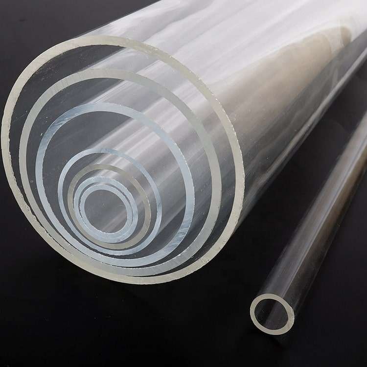 XITU Hot Selling Customized Size Large Diameter Acrylic Tube Acrylic Plastic Pipe With Lid PMMA Pipe Tube