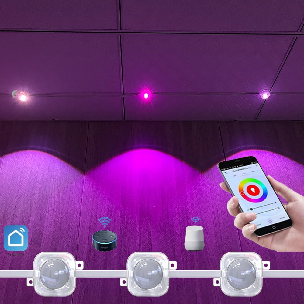 Point Lights 30mm Led Pixel Light Strands With 12 Volt App C Compatibility