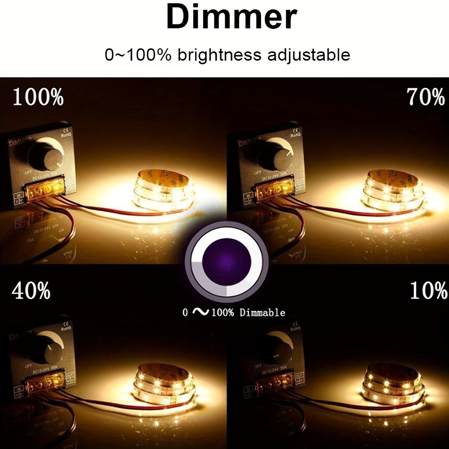 Black12v 24v 30a Dimmer Led dimmer Led aquarium controller dimmer switch for led lights
