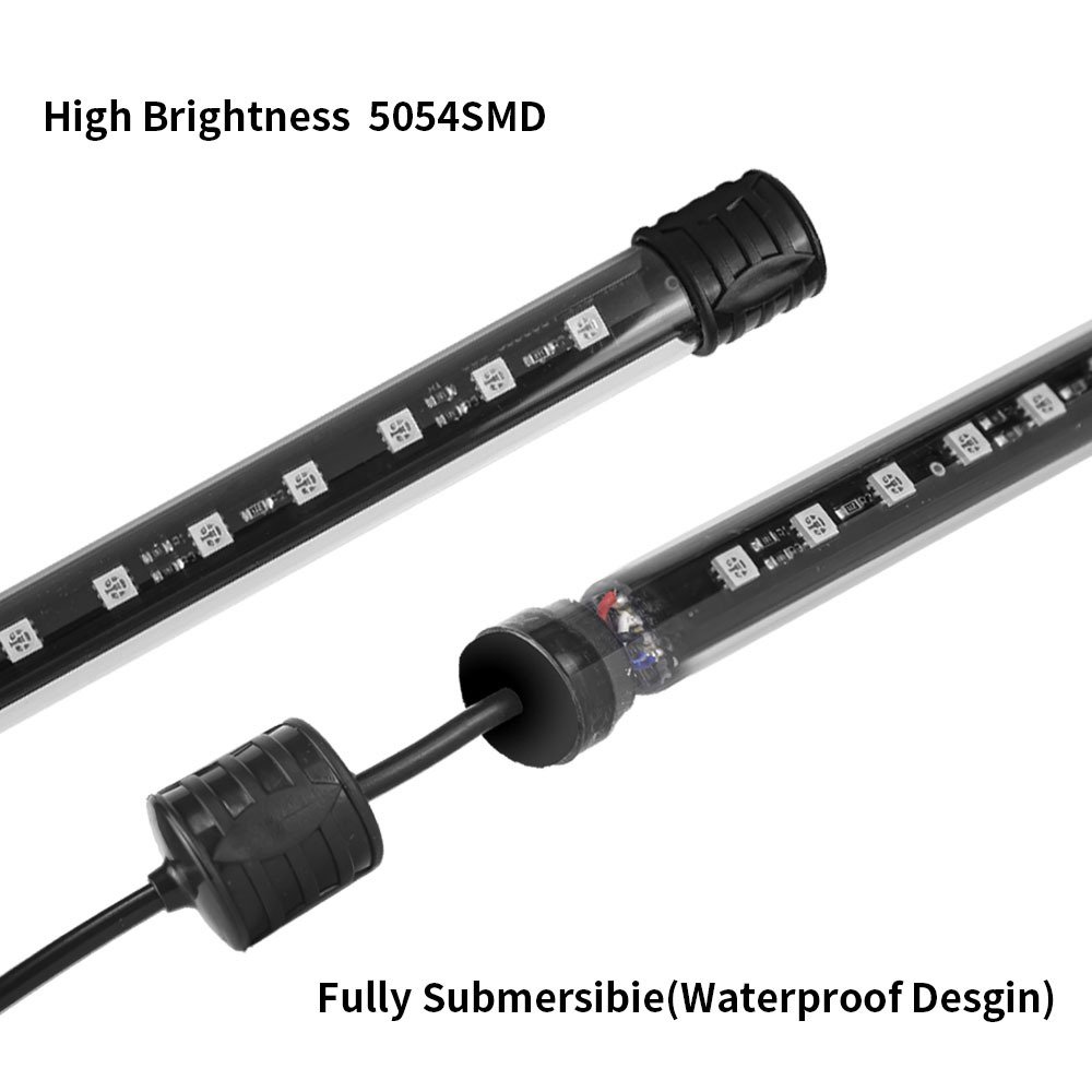 Waterproof WRGB LED Aquarium Lights With Remote Control Dimmer Plant Grow Reef Coral Lamp RGB Fish Tanks Submersible Light Bar